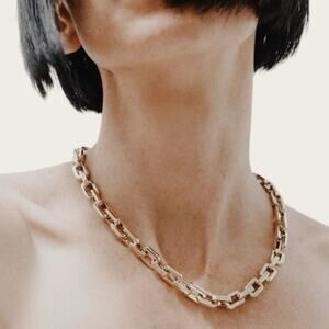 Eddie Borgo Gold Chain Link Necklace – New in Original Seal